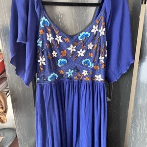 Shyanne Royal Blue Floral Maxi Dress